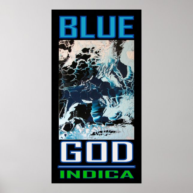 BLUE GOD INDICA POSTER (Framsidan)