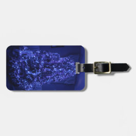 Blue God jul Träd Ljus Bagagebricka