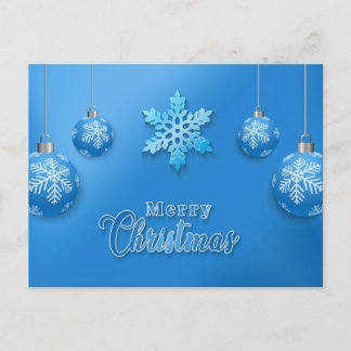 Blue God jul Vykort