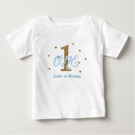 Blue & Gold Boys ONE 1-årsfest Anpassad Tröja