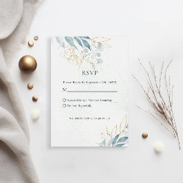 Blue Gold( Imitat) White Wedding Collection OSA Kort