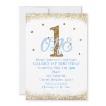 Blue & Gold Pojkar ONE 1:a Födelsedagsfest