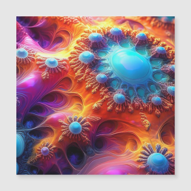 Blue Gold & Purple Psychedelic Fractal (Framsida)