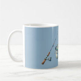 Blue Gone Fishing Bucket Kaffemugg