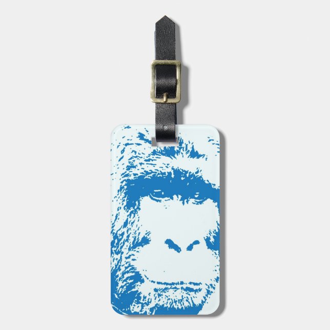 Blue Gorilla Luggage Taggs Bagagebricka (Vertikal Framsida)