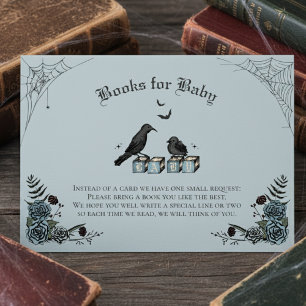 Blue Gotham Baby Shower Black Raven Bokar för Baby Tilläggskort