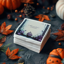 Blue Gothic Spooky EN Birthday Pappersservett