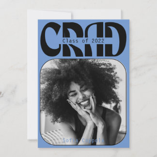 Blue gotiic modern Typography Studenten 2022 Invi Inbjudningar