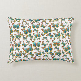 Blue Gradient Butterfly Mönster Prydnadskudde