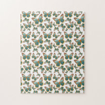 Blue Gradient Butterfly Mönster