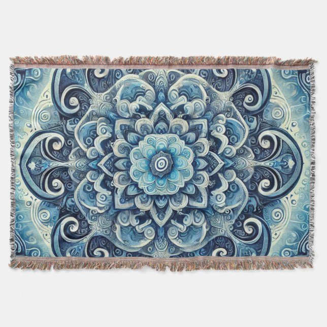 Blue Gradient Mandala Design 2 Filt (Framsidan)