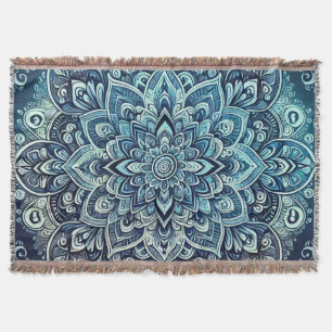 Blue Gradient Mandala Design Filt