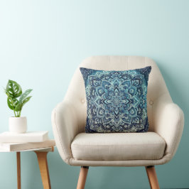 Blue Gradient Mandala Design Kudde