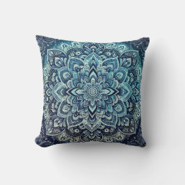 Blue Gradient Mandala Design Kudde