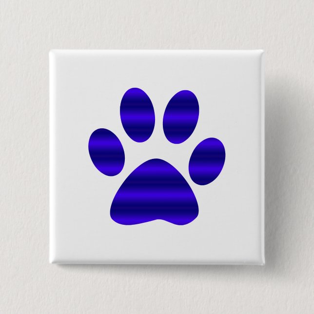 Blue Gradient Paw Print Knapp (Framsida)