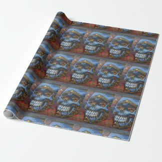 Blue Graffiti Skull Presentpapper