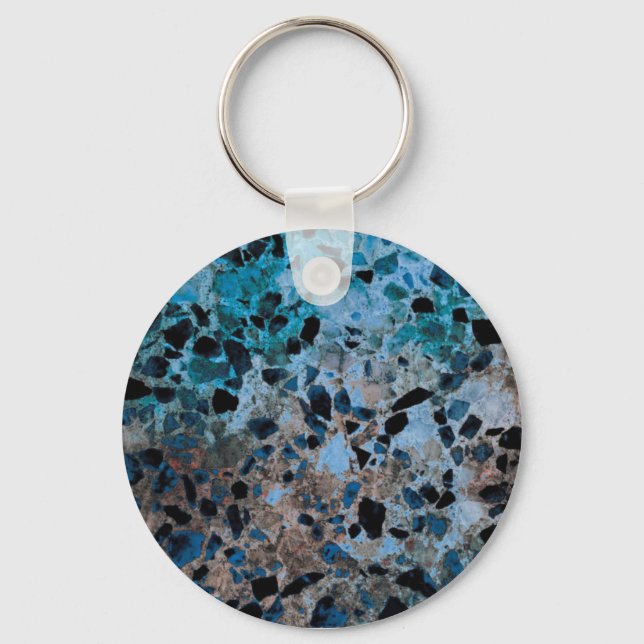 Blue Granite Keychain Nyckelring (Framsida)