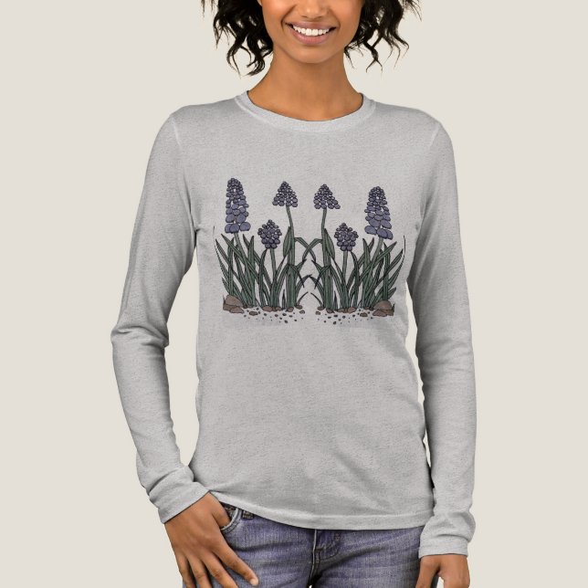 Blue Grape Hyacinth T Shirt (Framsida)