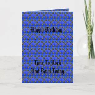Blue Gräsmatta Bowls Grattis på födelsedagen Card Kort