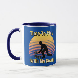 Blue Gräsmatta Bowls Play Time, kaffe Mugg