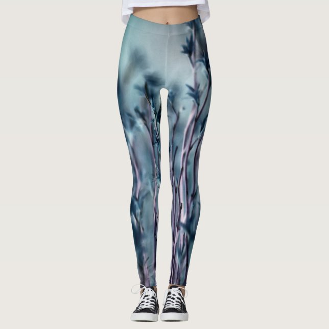 Blue Grass Dream Abstrakt Leggings (Framsida)