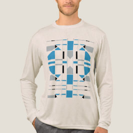 Blue Grått Black Geometric Southwest MCM-inspirera T Shirt