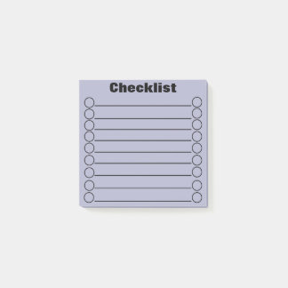 Blue Grått Checklist Post-it® Notes 3" x 3" Post-it Block