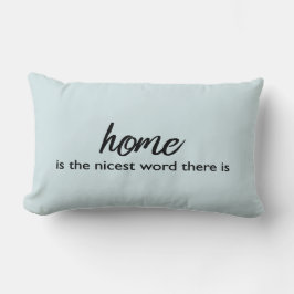 Blue Grått Home Quote Grått Typography | Pillow Lumbarkudde