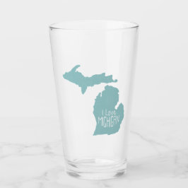 Blue Grått I Kärlek Michigan Silhouette Glaskopp