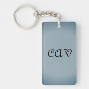 Blue Grått Keychain