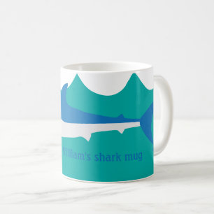 Blue Grått Mako Shark Mugg