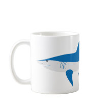 Blue Grått Mako Shark Mugg