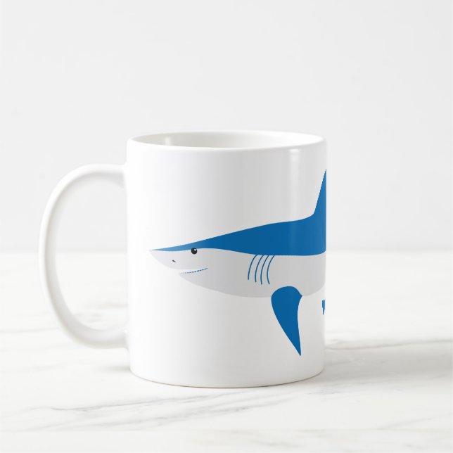 Blue Grått Mako Shark Mugg (Vänster)