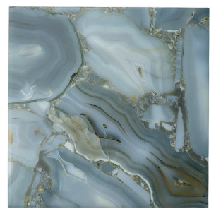 Blue Grått Marble med Guld Vein Kakelplatta
