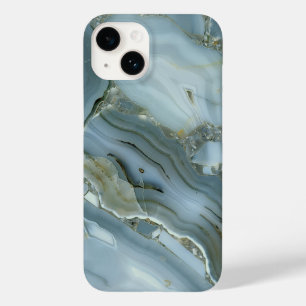 Blue Grått Marble Mönster iPhone/Android