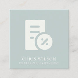 BLUE GRÅTT MODERN BERÄKNINGSJUNKREDOVISNING FYRKANTIGT VISITKORT