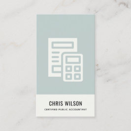 BLUE GRÅTT MODERN CALCULATOR ICON REDOVISNING SKAT VISITKORT