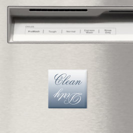 Blue-Grått Ombre Dishwasher Clean/Dirty Magnet