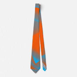 Blue Grått Orange Ombre Geometric Abstrakt Art Slips