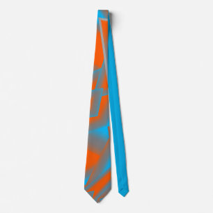 Blue Grått Orange Ombre Geometric Abstrakt Art Slips
