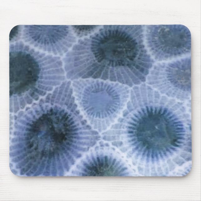 Blue Grått Petoskey Stone Mouse Pad Musmatta (Framsidan)