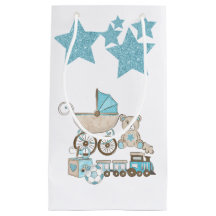 BLUE & GRÅTT POJKE NALLE TÅG BOLLAR