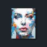 Blue & Grått Pop Art Beauty Porträtt|Färg Pub Canvastryck<br><div class="desc">En kvinnlig karaktär ovanpå en ansikte,  i popkons pulanta stil. Med klarfärgade pastellfärgade grått- och blånyanser är den här teckningen en visuell behandling. Det är en färglös blandning av vackert,  prickat och romantiserat figurer med stil. Utforska vår samling av unika hemdekanter,  t-shirts och konstutskrifter idag.</div>