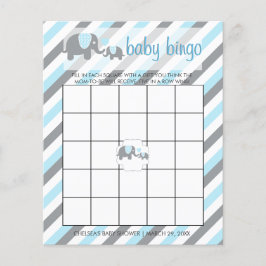 Blue & Grått Rand Baby Elephant | Bingo