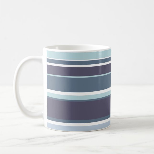 Blue-grått rand kaffemugg (Vänster)