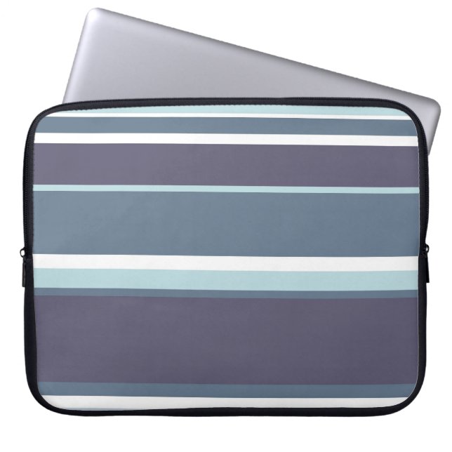 Blue-grått rand laptop fodral (Framsidan)