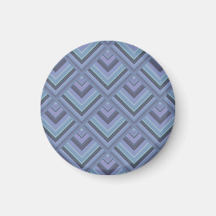 Blue-grått rand mönster magnet
