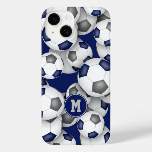 Blue grått Team färg Flickor fotbollar mönster