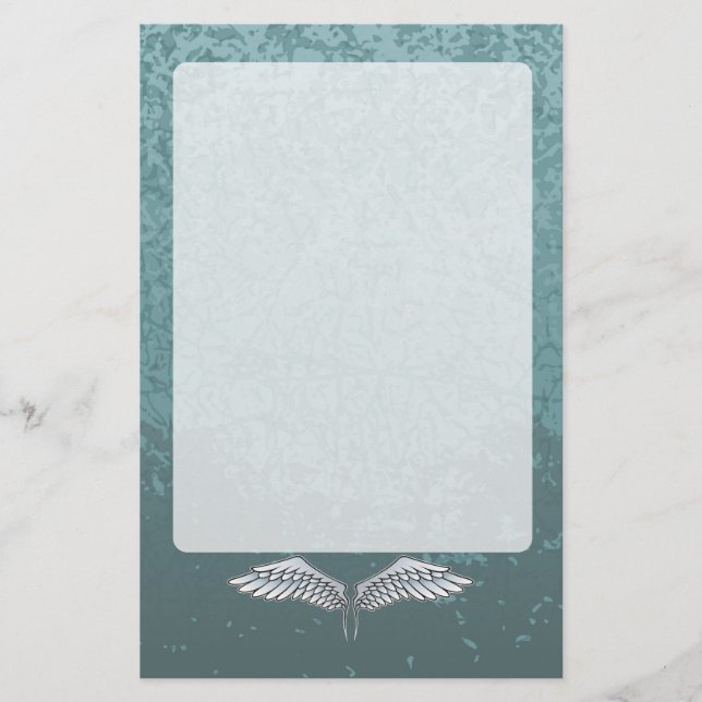 Blue-grått vingar brevpapper (Framsida)