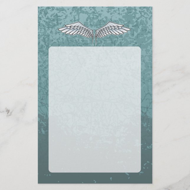 Blue-grått vingar flygblad (Framsidan)